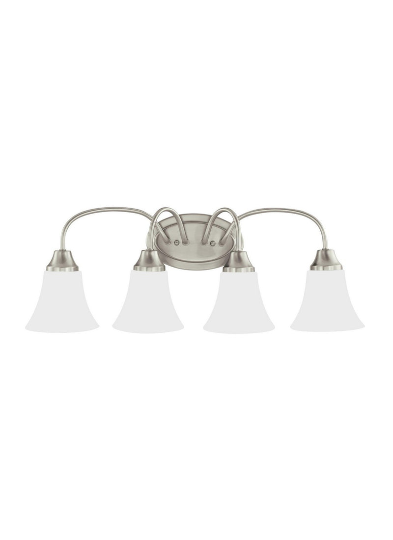 Generation Lighting 44808EN3-962 Four Light Wall / Bath, Brushed Nickel