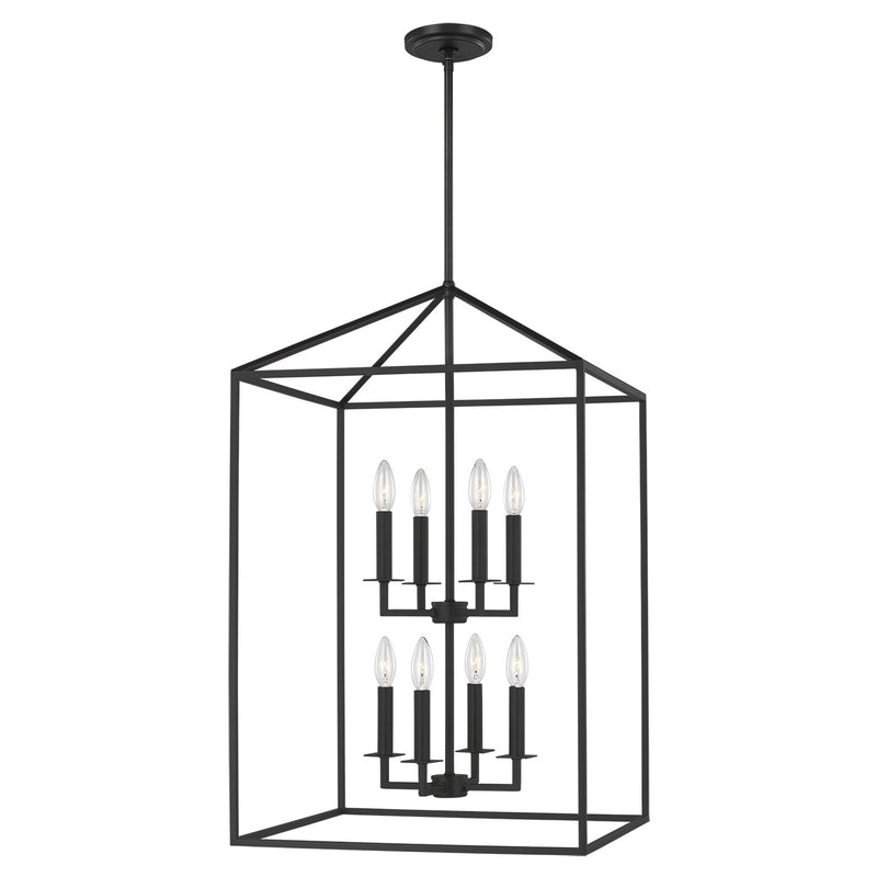 Generation Lighting 5115008EN-112 Eight Light Hall / Foyer, Midnight Black