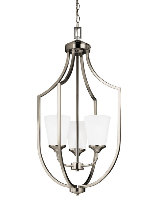 Generation Lighting 5224503EN3-962 Three Light Hall / Foyer Pendant, Brushed Nickel