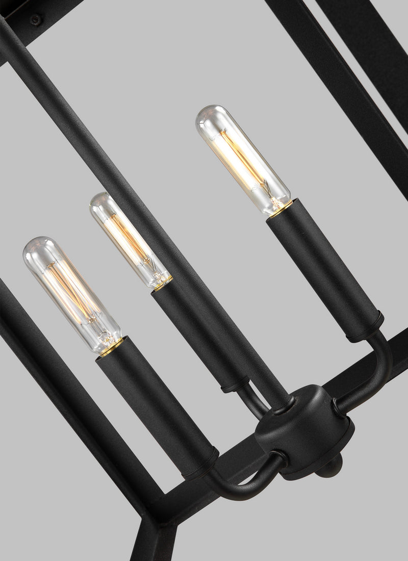 Generation Lighting 5240603-12 Three Light Hall / Foyer Pendant, Black