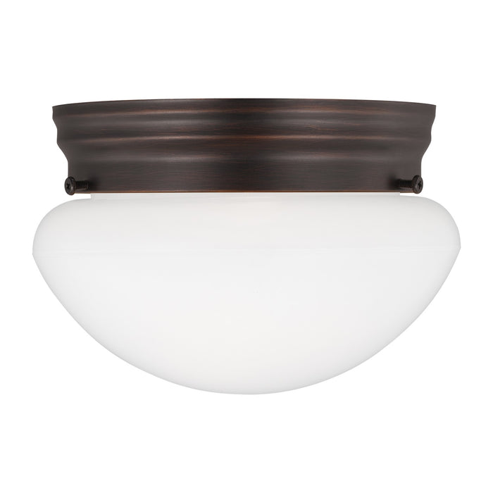 Generation Lighting 5326EN3-710 One Light Flush Mount, Bronze