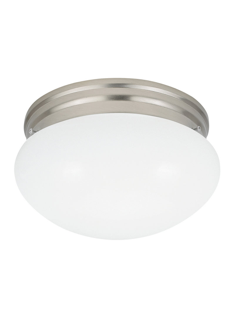 Generation Lighting 5326EN3-962 One Light Flush Mount, Brushed Nickel