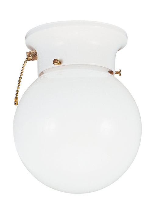 Generation Lighting 5367PCEN3-15 One Light Flush Mount, White