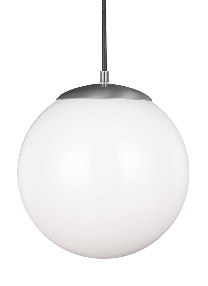 Visual Comfort Studio 6022-04 One Light Pendant, Satin Aluminum