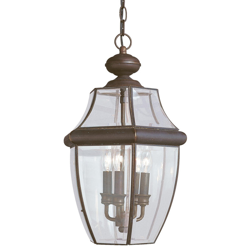 Generation Lighting 6039EN-71 Three Light Outdoor Pendant, Antique Bronze