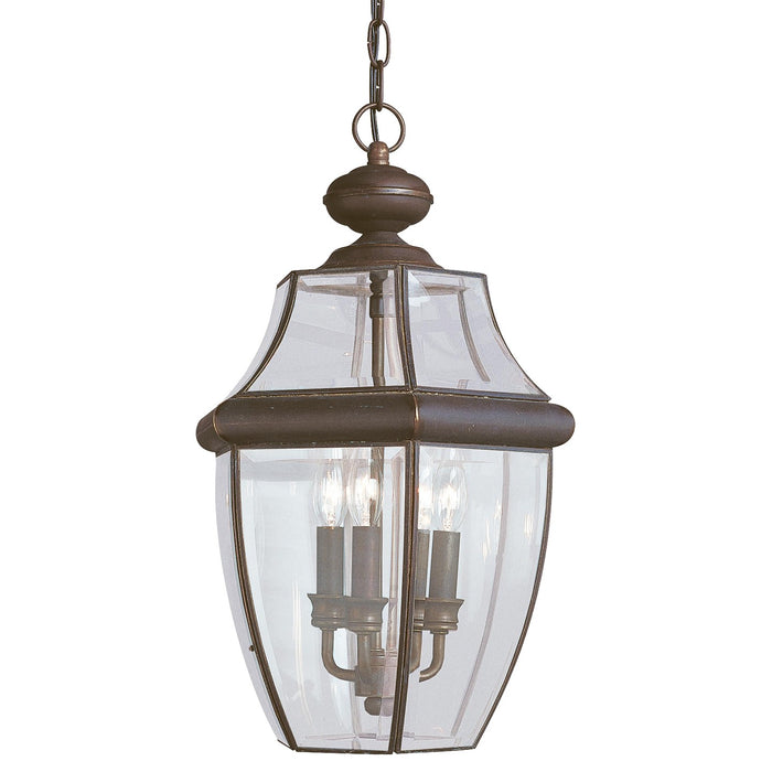 Generation Lighting 6039EN-71 Three Light Outdoor Pendant, Antique Bronze
