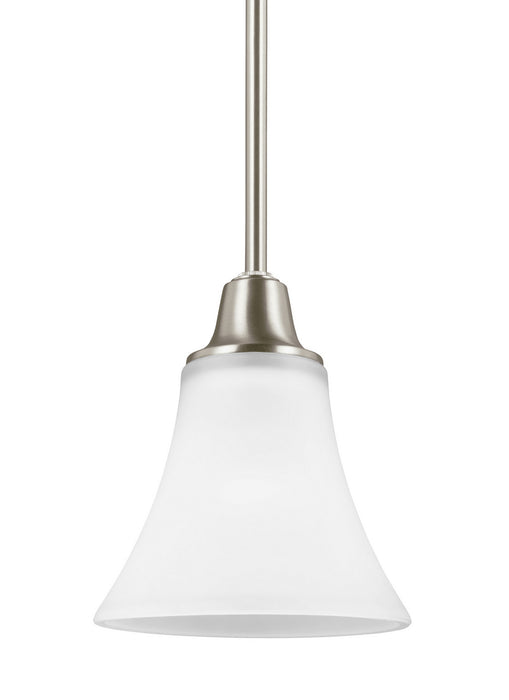 Generation Lighting 6113201EN3-962 One Light Mini-Pendant, Brushed Nickel