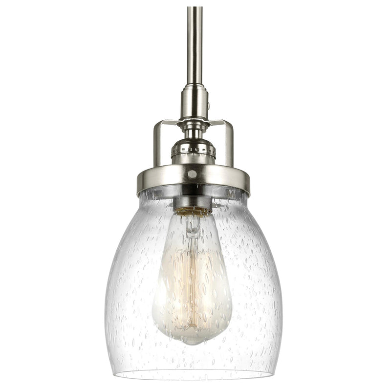 Generation Lighting 6114501-962 One Light Mini-Pendant, Brushed Nickel