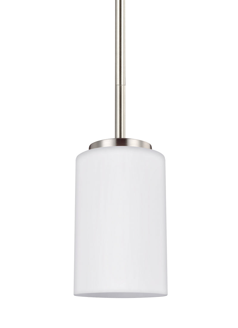 Generation Lighting 61160-962 One Light Mini-Pendant, Brushed Nickel