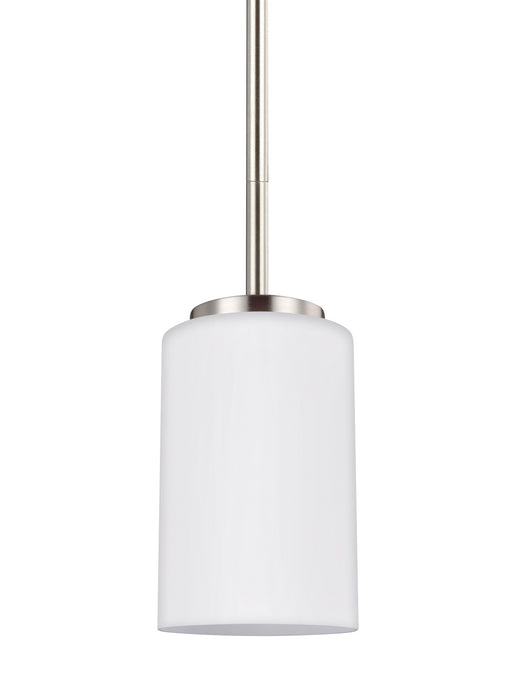 Generation Lighting 61160-962 One Light Mini-Pendant, Brushed Nickel