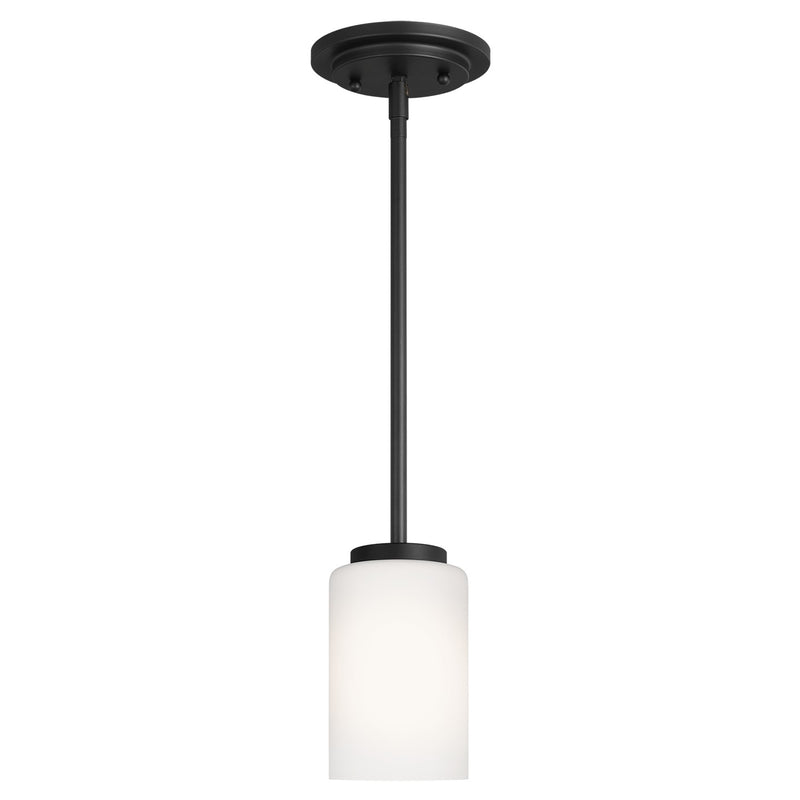 Generation Lighting 61160EN3-112 One Light Mini-Pendant, Midnight Black