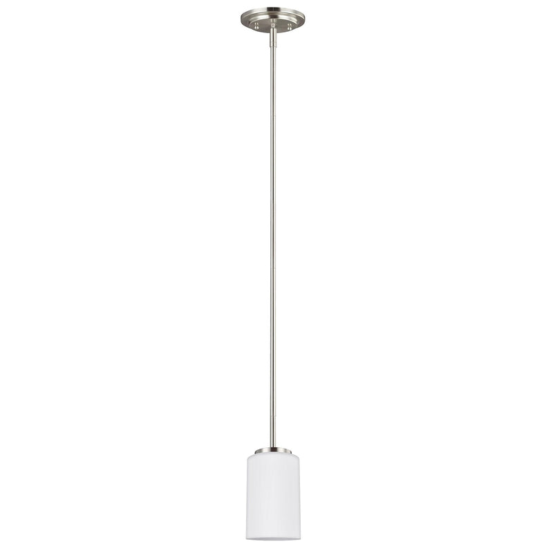 Generation Lighting 61160EN3-962 One Light Mini-Pendant, Brushed Nickel