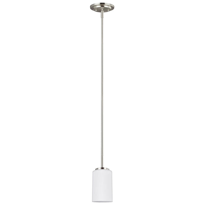 Generation Lighting 61160EN3-962 One Light Mini-Pendant, Brushed Nickel
