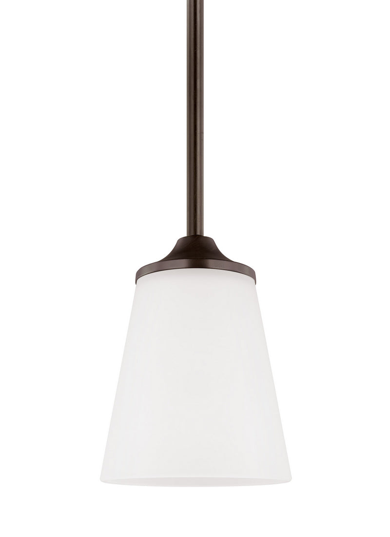 Generation Lighting 6124501EN3-710 One Light Mini-Pendant, Bronze