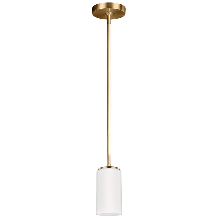 Generation Lighting 6124601-848 One Light Mini-Pendant, Satin Brass