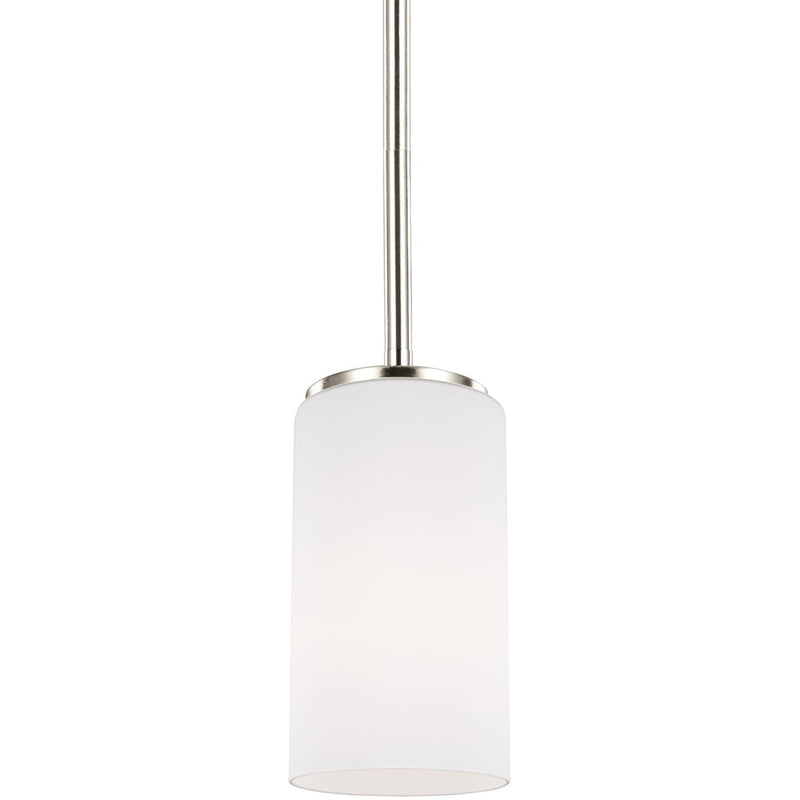 Generation Lighting 6124601EN3-962 One Light Mini-Pendant, Brushed Nickel
