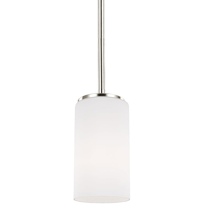 Generation Lighting 6124601EN3-962 One Light Mini-Pendant, Brushed Nickel