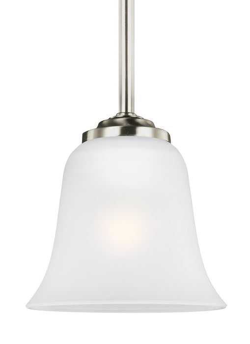 Generation Lighting 6139001EN3-962 One Light Mini-Pendant, Brushed Nickel