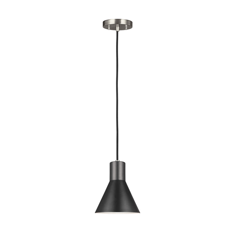Generation Lighting 6141301-962 One Light Mini-Pendant, Brushed Nickel