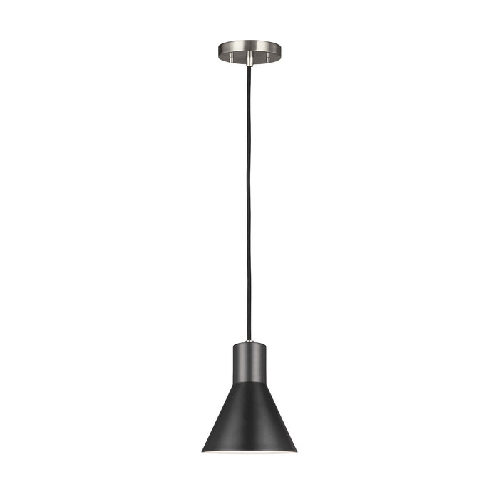 Generation Lighting 6141301-962 One Light Mini-Pendant, Brushed Nickel
