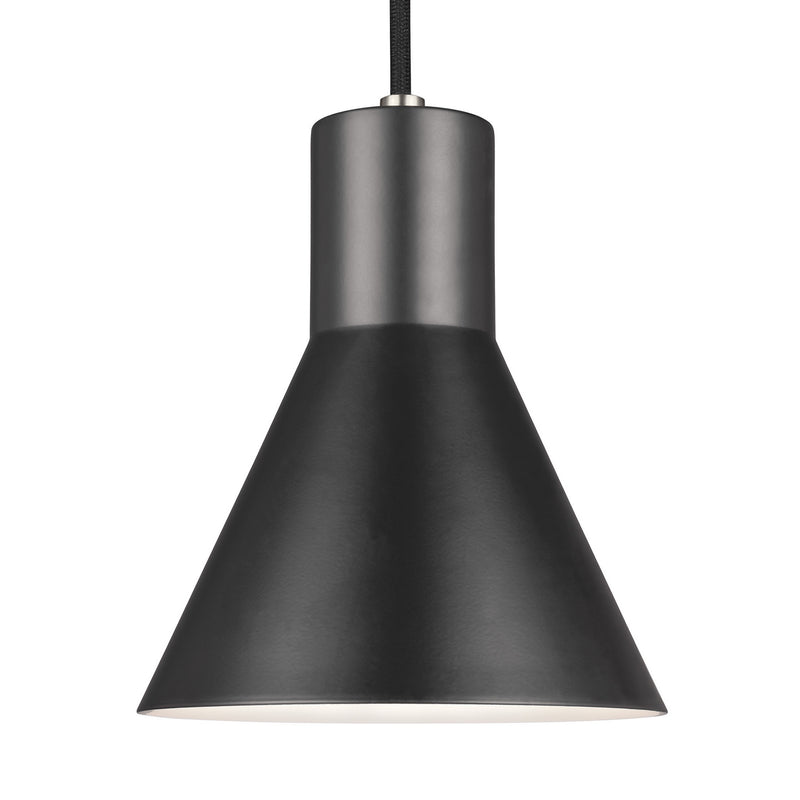Generation Lighting 6141301-962 One Light Mini-Pendant, Brushed Nickel