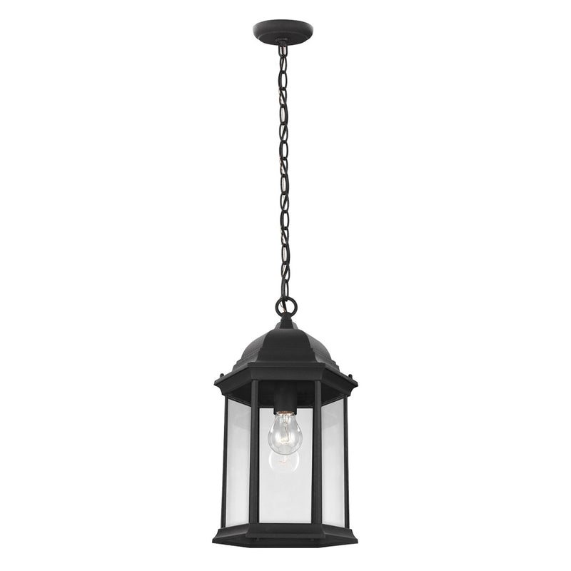 Generation Lighting 6238701-12 One Light Outdoor Pendant, Black