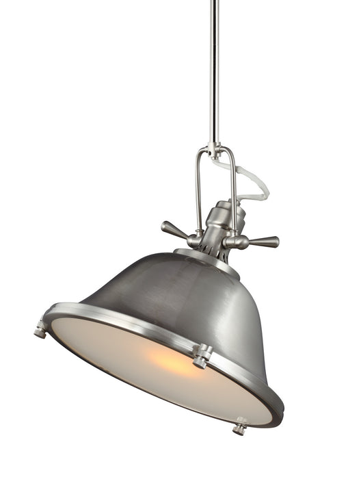 Generation Lighting 6514401EN3-962 One Light Pendant, Brushed Nickel