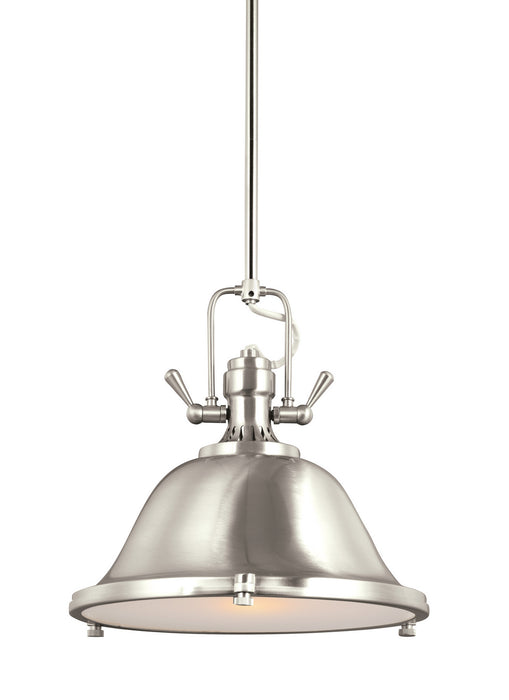 Generation Lighting 6514401EN3-962 One Light Pendant, Brushed Nickel