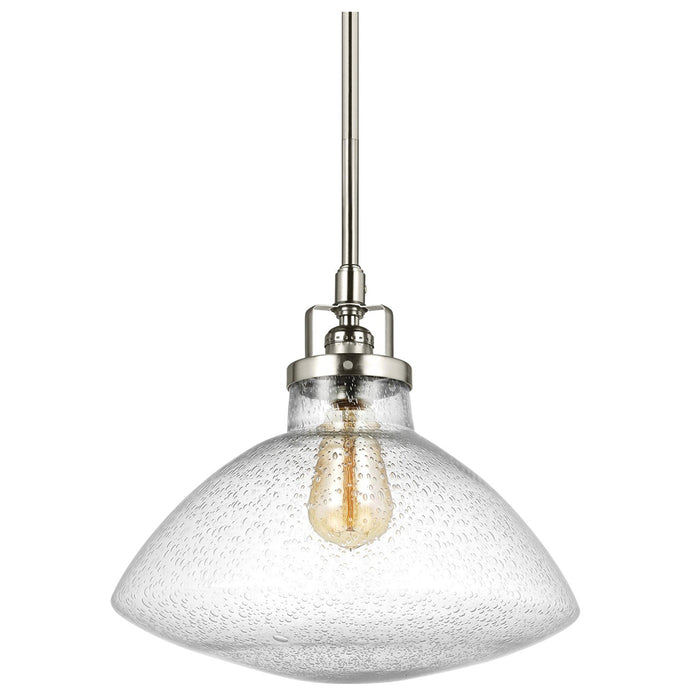 Generation Lighting 6514501-962 One Light Pendant, Brushed Nickel