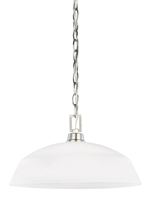 Generation Lighting 6515201EN3-962 One Light Pendant, Brushed Nickel