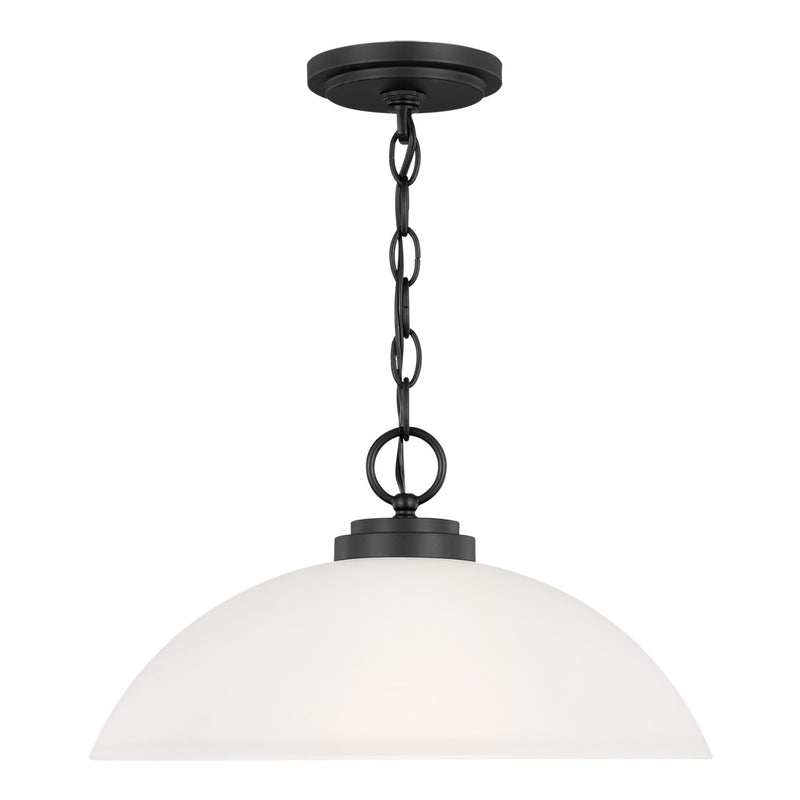 Generation Lighting 65160EN3-112 One Light Pendant, Midnight Black