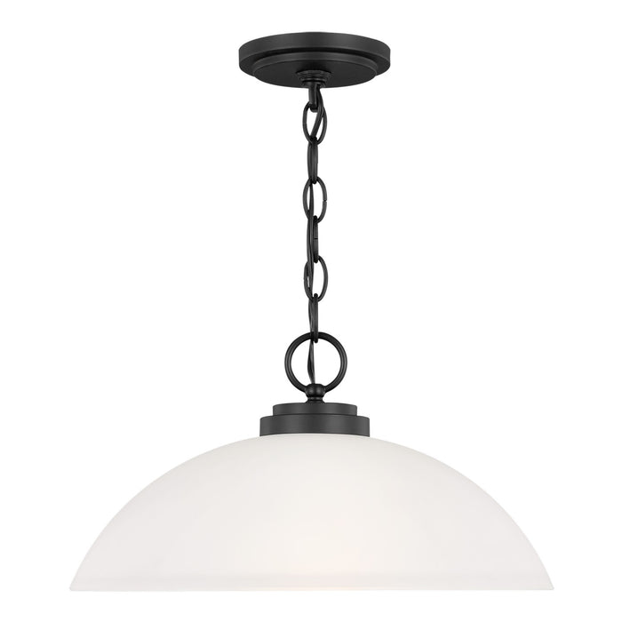 Generation Lighting 65160EN3-112 One Light Pendant, Midnight Black