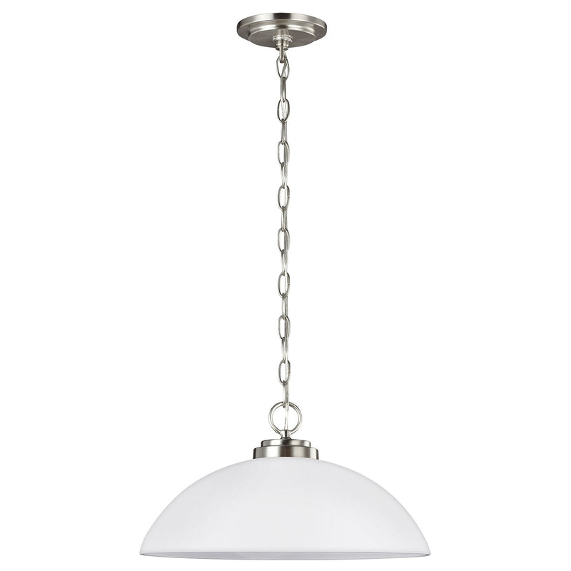 Generation Lighting 65160EN3-962 One Light Pendant, Brushed Nickel
