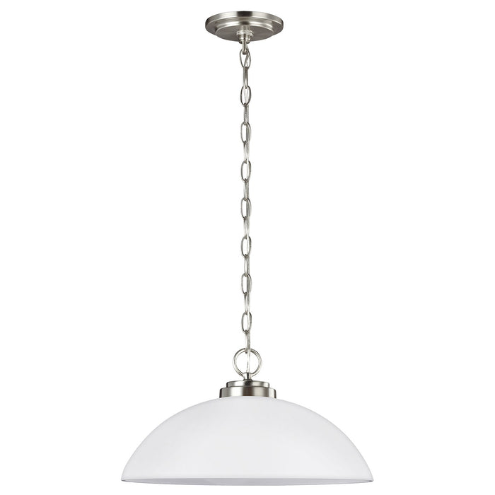 Generation Lighting 65160EN3-962 One Light Pendant, Brushed Nickel