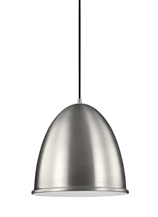 Generation Lighting 6525401EN3-04 One Light Pendant, Satin Aluminum