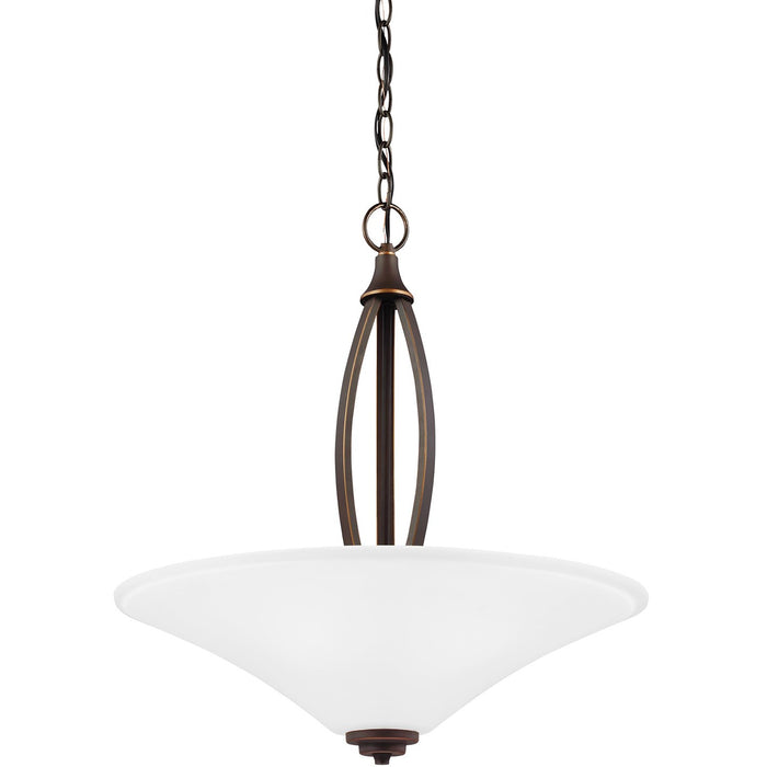 Generation Lighting 6613203EN3-715 Three Light Pendant, Autumn Bronze