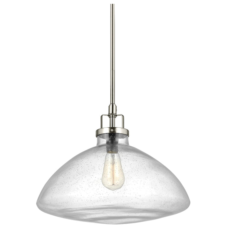 Generation Lighting 6614501-962 One Light Pendant, Brushed Nickel