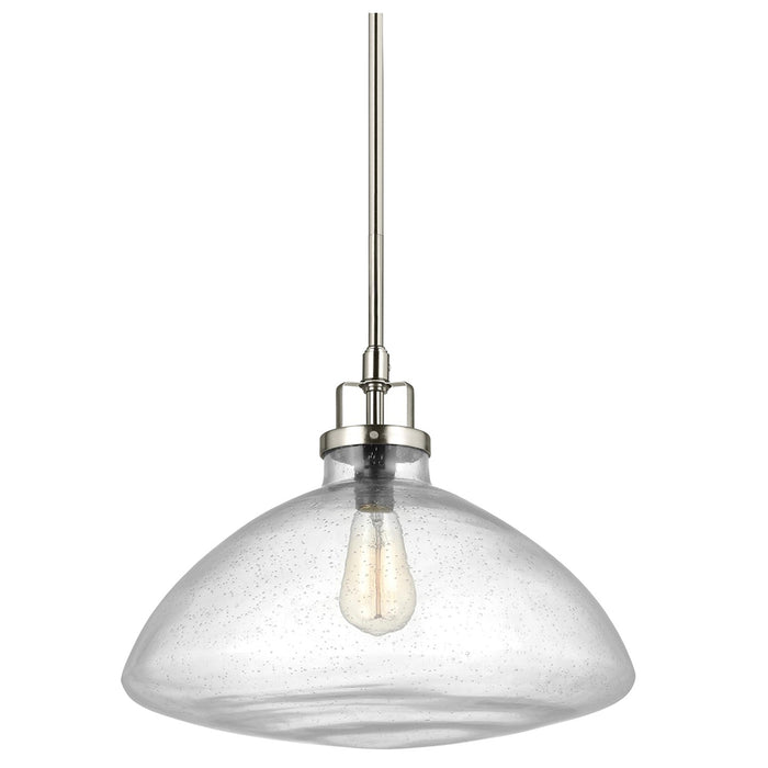 Generation Lighting 6614501-962 One Light Pendant, Brushed Nickel