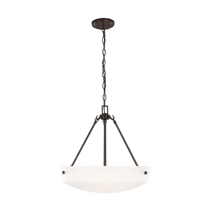 Generation Lighting 6615203EN3-710 Three Light Pendant, Bronze