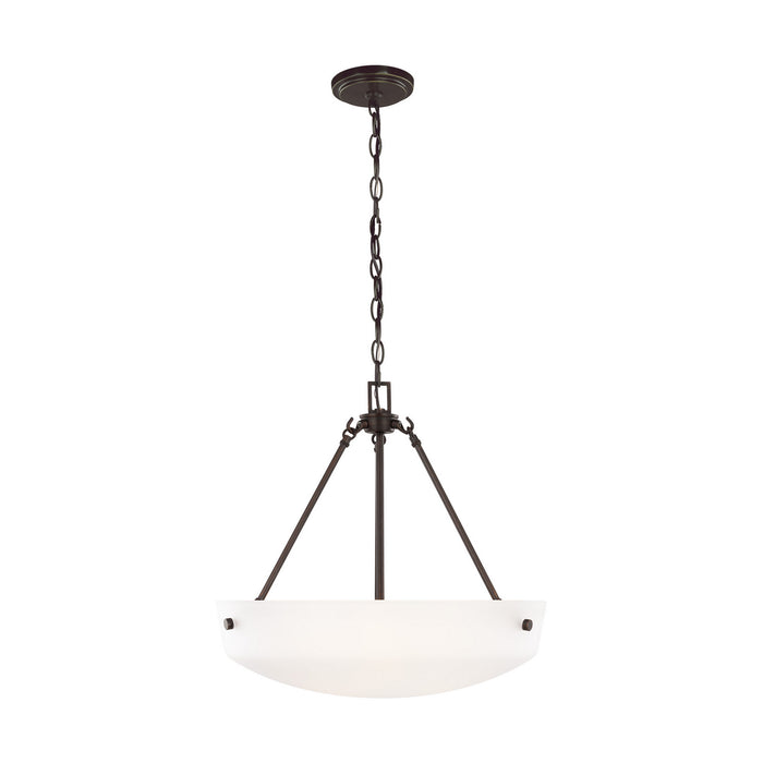 Generation Lighting 6615203EN3-710 Three Light Pendant, Bronze