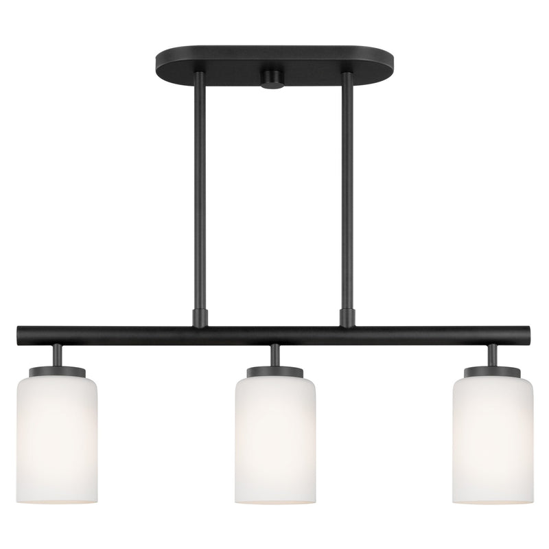 Generation Lighting 66160EN3-112 Three Light Island Pendant, Midnight Black