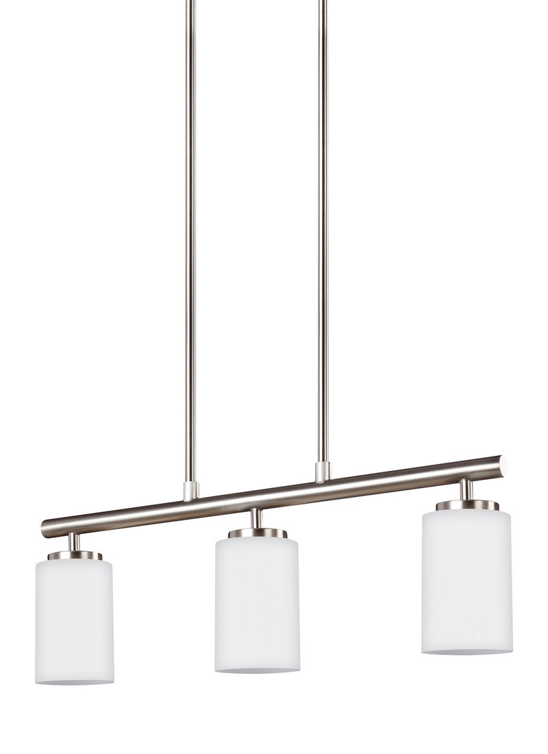 Generation Lighting 66160EN3-962 Three Light Island Pendant, Brushed Nickel