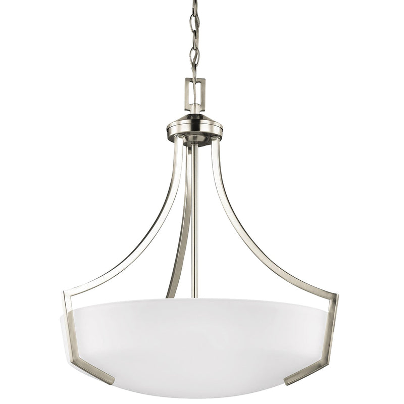 Generation Lighting 6624503EN3-962 Three Light Pendant, Brushed Nickel