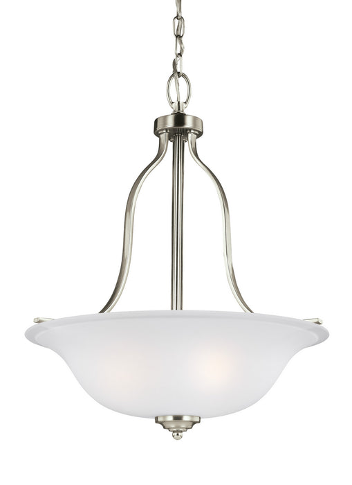 Generation Lighting 6639003EN3-962 Three Light Pendant, Brushed Nickel