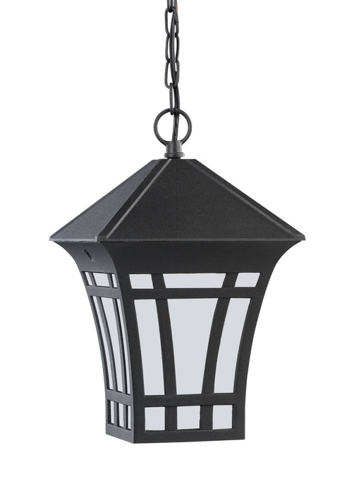 Generation Lighting 69131EN3-12 One Light Outdoor Pendant, Black