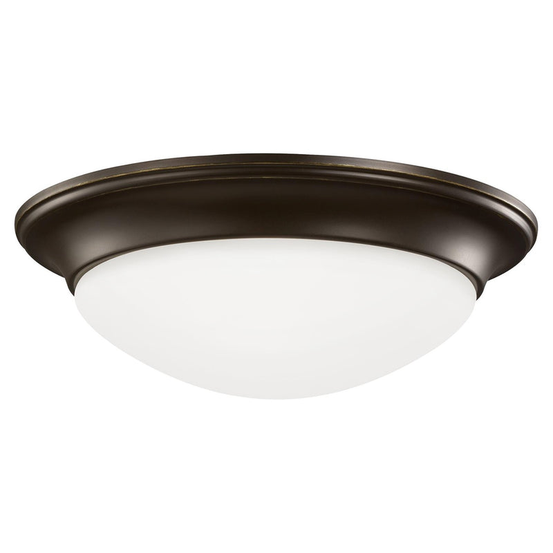 Generation Lighting 75434EN3-710 One Light Flush Mount, Bronze