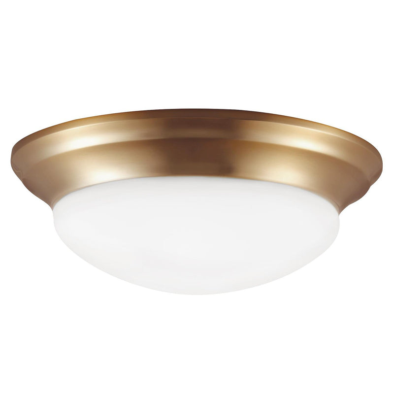 Generation Lighting 75436EN3-848 Three Light Flush Mount, Satin Brass