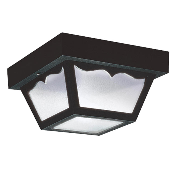 Generation Lighting 7567EN3-32 One Light Outdoor Flush Mount, Black