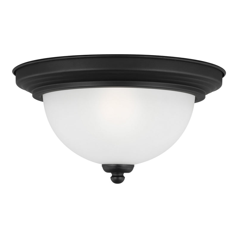Generation Lighting 77063EN3-112 One Light Flush Mount, Midnight Black