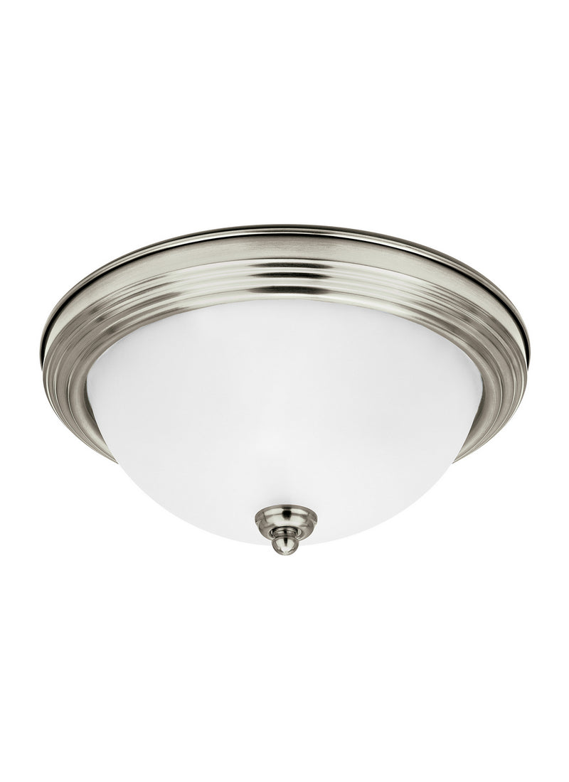 Generation Lighting 77063EN3-962 One Light Flush Mount, Brushed Nickel